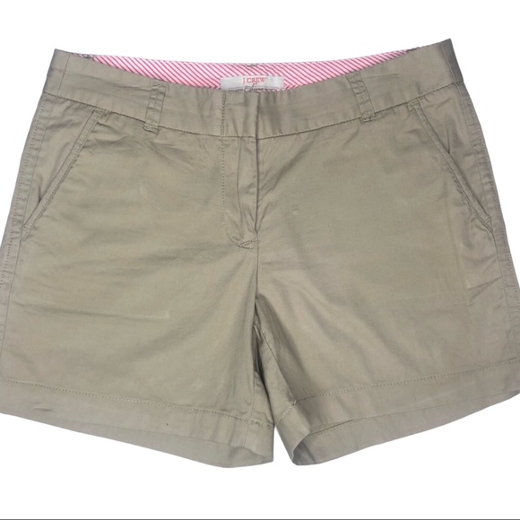 J. Crew Khaki Chino Shorts Size 4 - Picture 1 of 7
